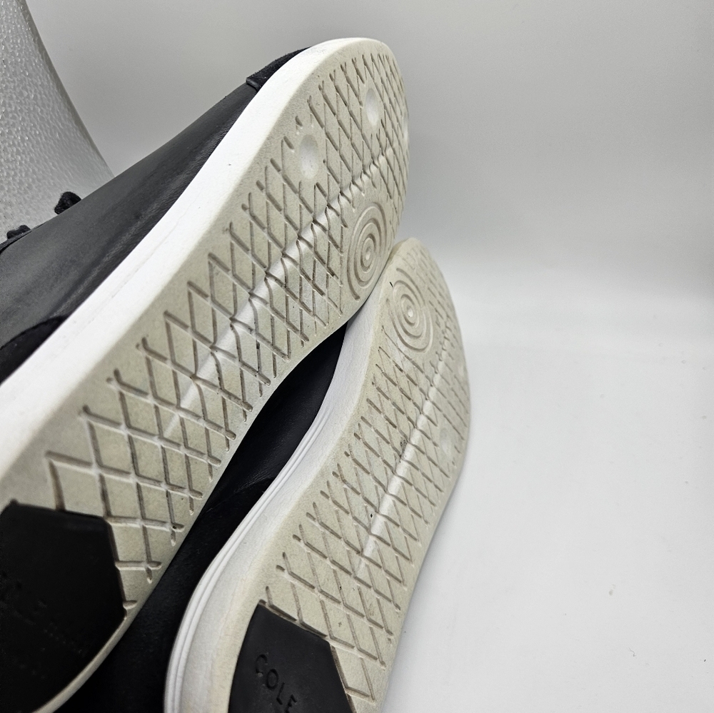 Cole Haan Grand.OS Women Size 10.5 B Black Leather Suede Low Top Casual Sneakers - Picture 8 of 10
